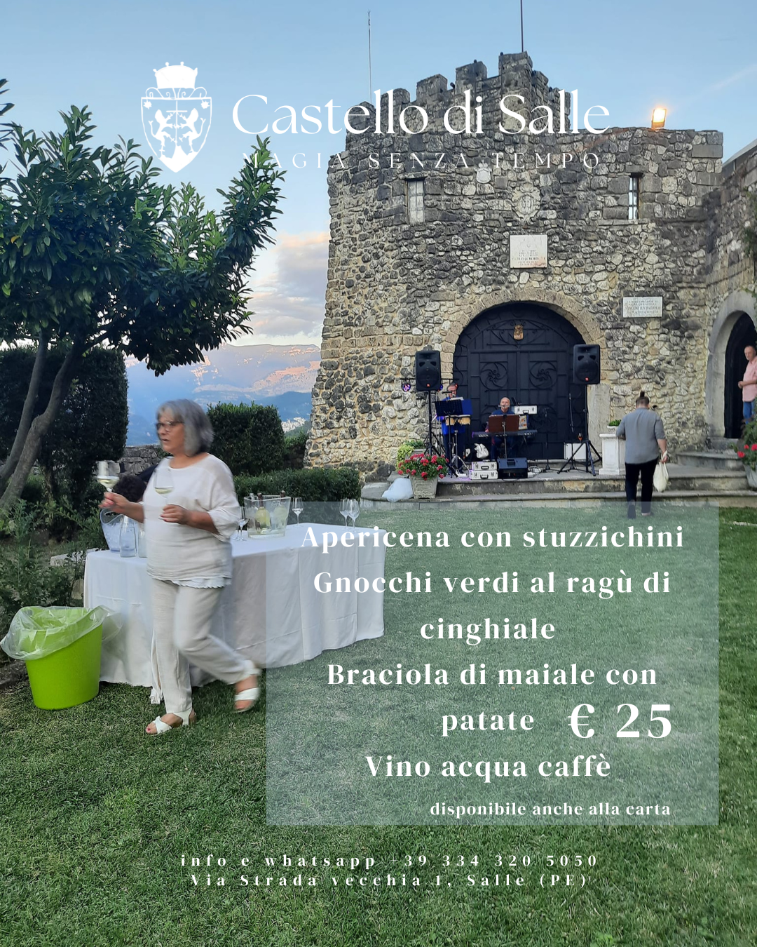 Sabato 14 giugno – Apericena al Castello di Salle